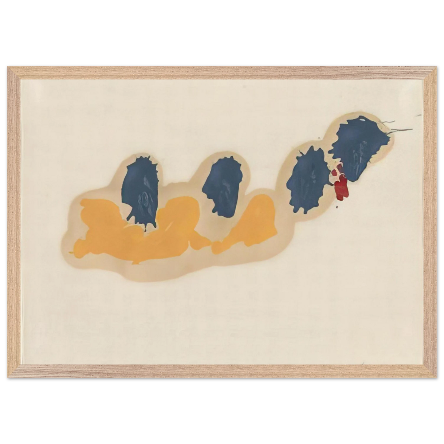 Helen Frankenthaler - April IV - 1960 Wall art - 13x18 cm / 5x7 inches - Premium Wooden Framed Poster With Fine Art Paper-canvas - Wood frame