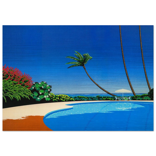 Shade of Palm Grove II - Hiroshi Nagai Brushed Aluminum Print - 70x100 cm / 28x40 inches | Hiroshi Nagai Aluminum Print | Hiroshi Nagai Prints