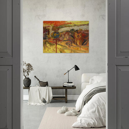 THE AWNING - Frank Auerbach Brushed Aluminum Print - 70x100 cm / 28x40 inches | Frank Auerbach Aluminum Print | Frank Auerbach Prints