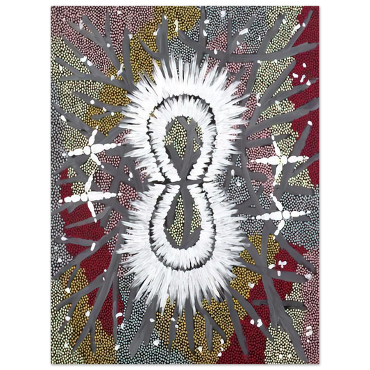 Clifford Possum Tjapaltjarri - Eagle Dreaming - 1997  75x100 cm / 30x40inches Fine Art Poster