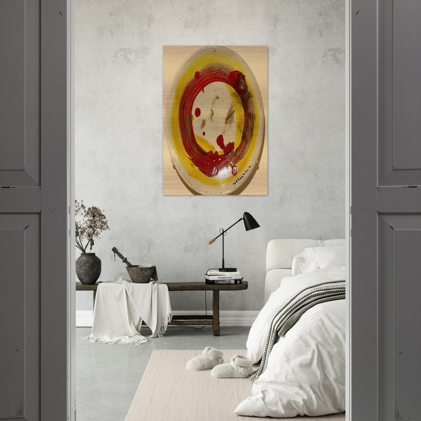 Circle - 1963 - Jiro Yoshihara Brushed Aluminum Print - 70x100 cm / 28x40 inches | Jiro Yoshihara Aluminum Print | Jiro Yoshihara Prints