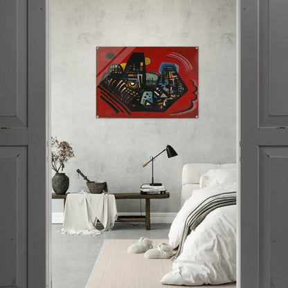 BLACK RED 1928 - Wassily Kandinsky Acrylic Print - 70x100 cm / 28x40″ inches