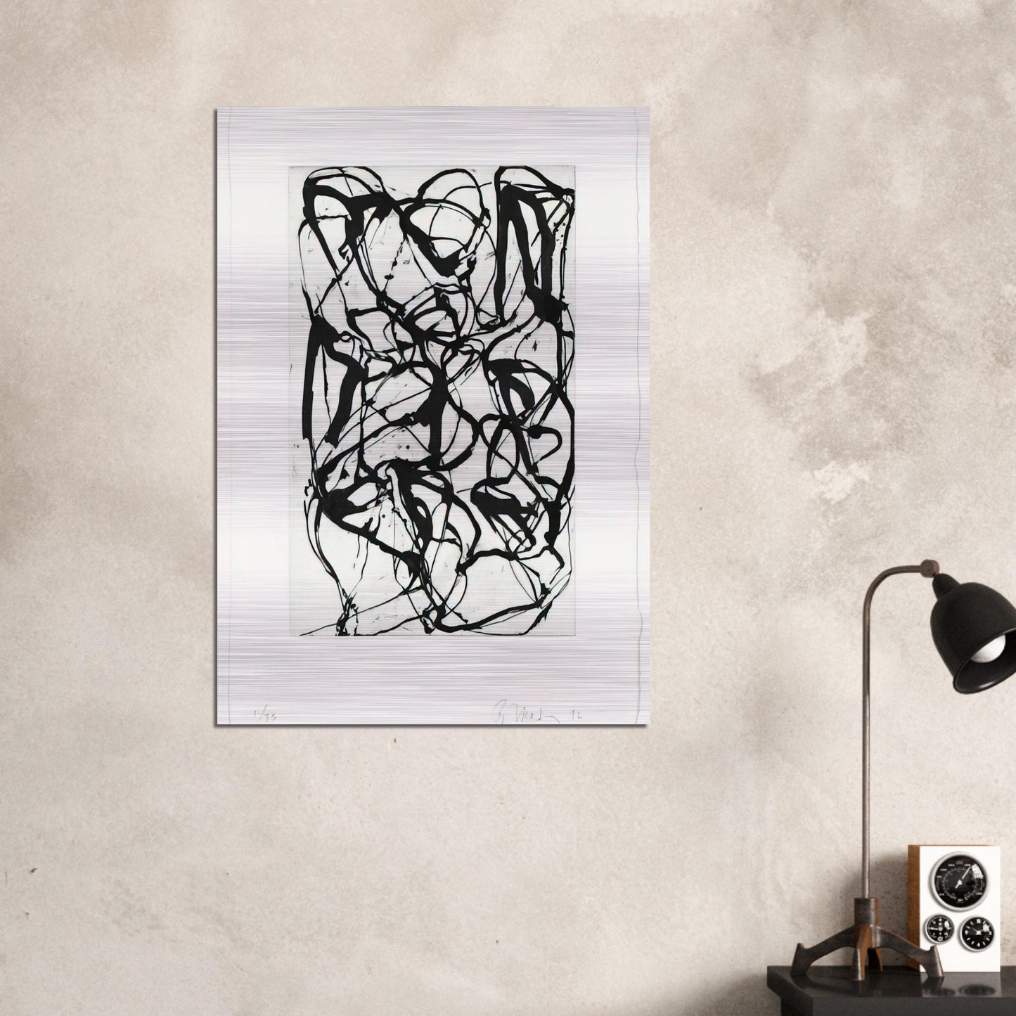 Han Shan Exit - 1992 - Brice Marden Brushed Aluminum Print - 70x100 cm / 28x40 inches | Brice Marden Aluminum Print | Brice Marden Prints