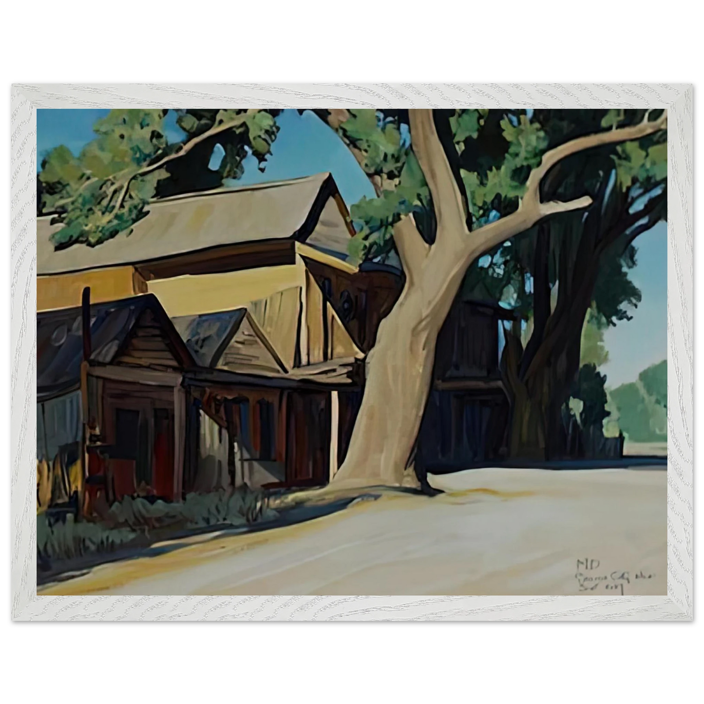 Maynard Dixon - OLD CHINATOWN CARSON CITY NEVADA 1937 Wall art - 50x70 cm / 20x28 inches - Fine Art Poster-canvas - -