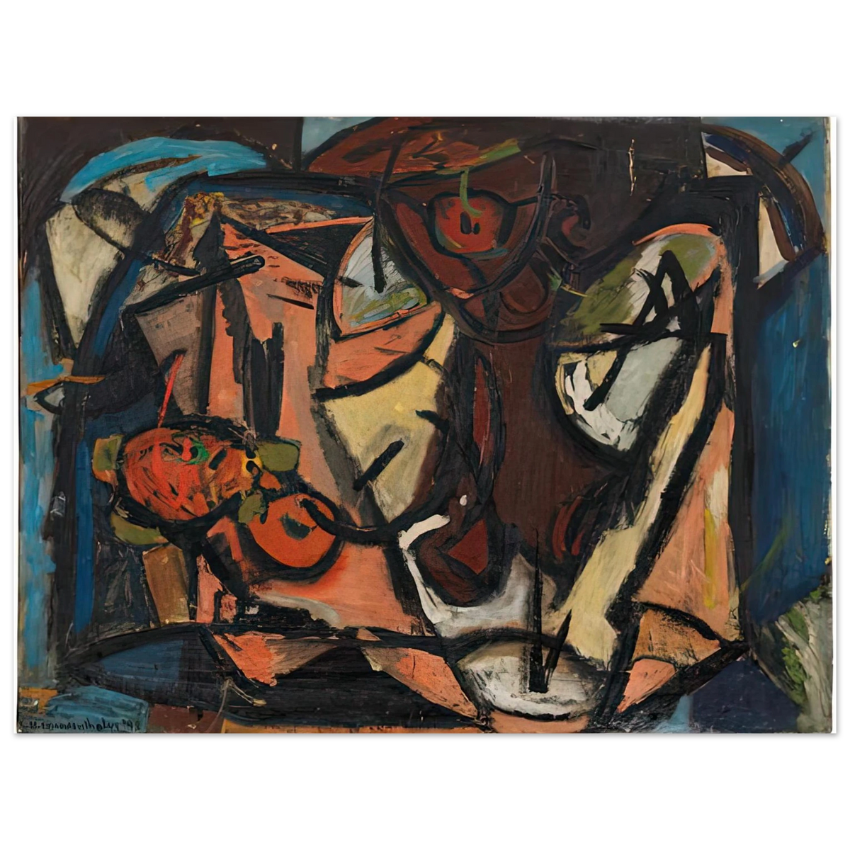 Helen Frankenthaler - Still Life, 1948- Wall Art - 21x29.7 cm / 8x12" - Fine Art Poster-canvas - -