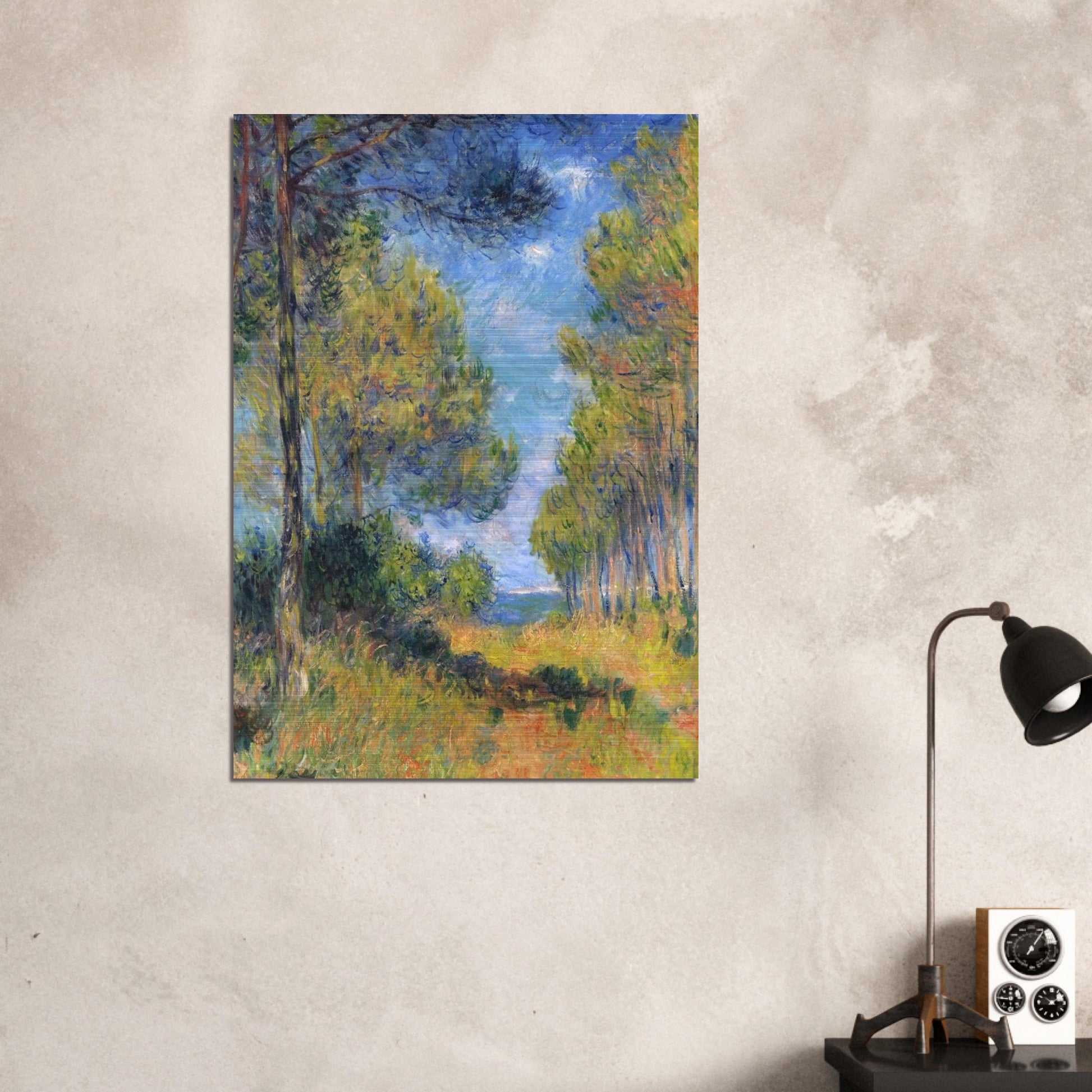 Path at Varengeville - claude monet Brushed Aluminum Print - 70x100 cm / 28x40 inches | claude monet Aluminum Print | claude monet Prints