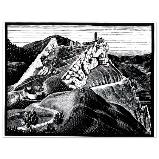 MC Escher - ESCHER (16) Wall Art - 21x29.7 cm / 8x12" - Fine Art Poster-canvas - -