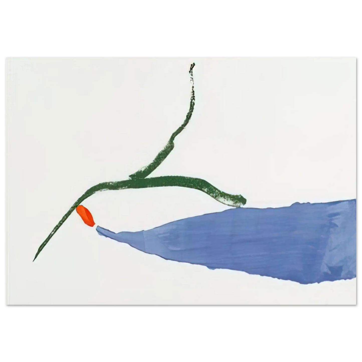 Helen Frankenthaler - A Little Zen - 1970 Wall art - 30x45 cm / 12x18 Inches - Premium Wooden Framed Poster With Fine Art Paper - White frame