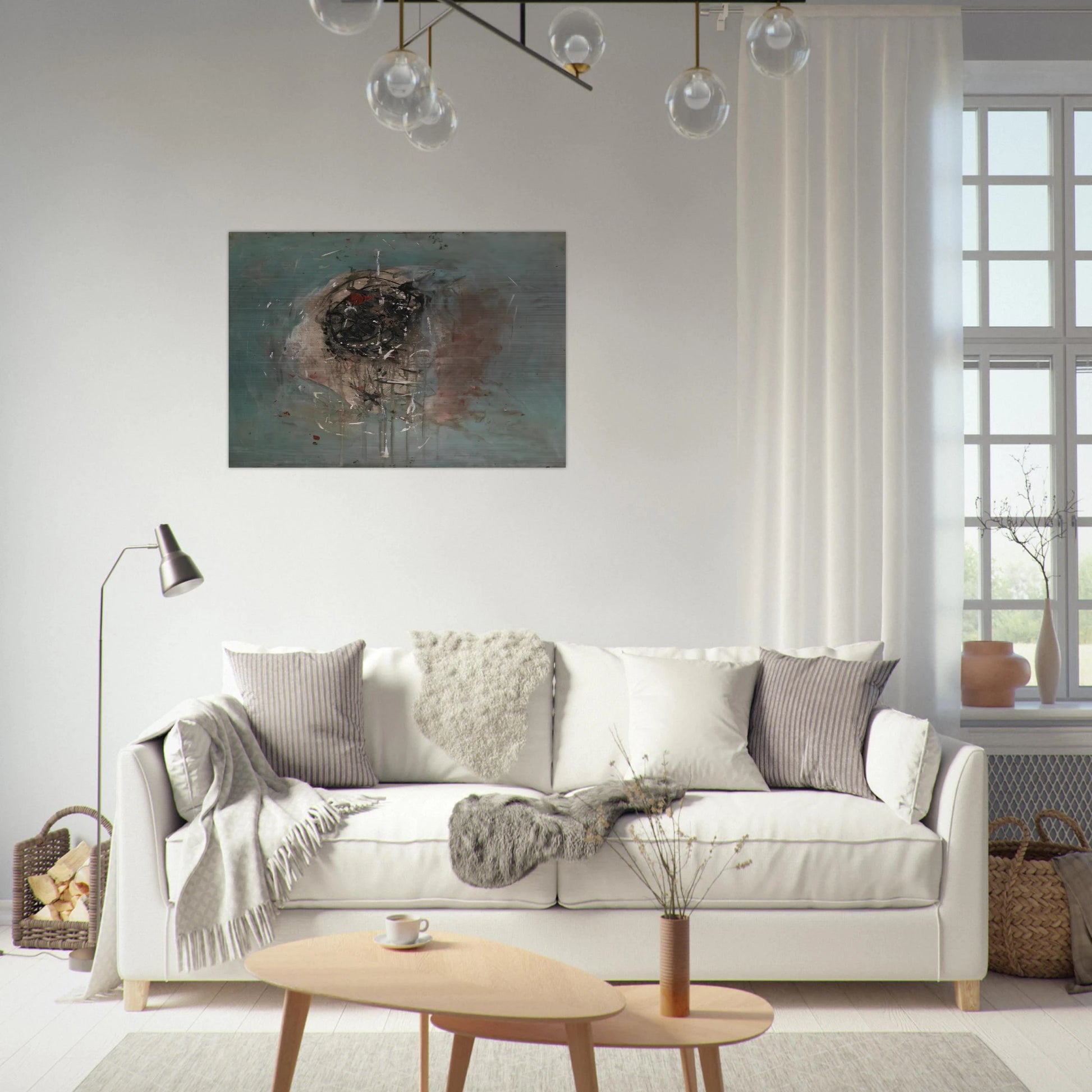 Composition - 1948 - Wols Brushed Aluminum Print - 70x100 cm / 28x40 inches | Wols Aluminum Print | Wols Prints
