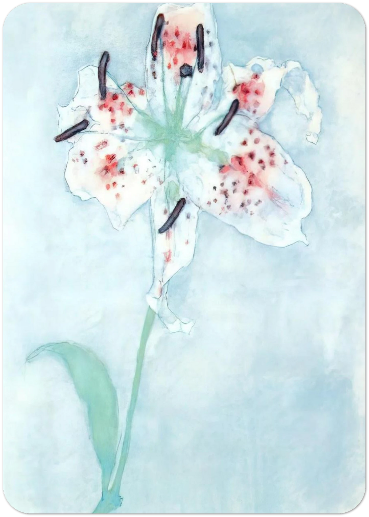 Lily By Piet Mondrian Pack of 10 Post Cards | Piet Mondrian Post Cards | A6 (10.5 x 14.8 cm) - 4.1 x 5.8 inches