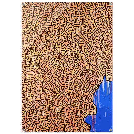 BRAZIL 1989 - Keith Haring Acrylic Print - 70x100 cm / 28x40″ inches