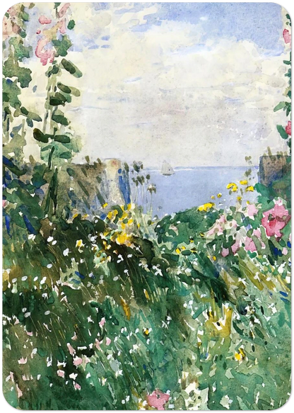 Isles of Shoals Garden, Appledore By Childe Hassam Pack of 10 Post Cards | Childe Hassam Post Cards | A6 (10.5 x 14.8 cm) - 4.1 x 5.8 inches