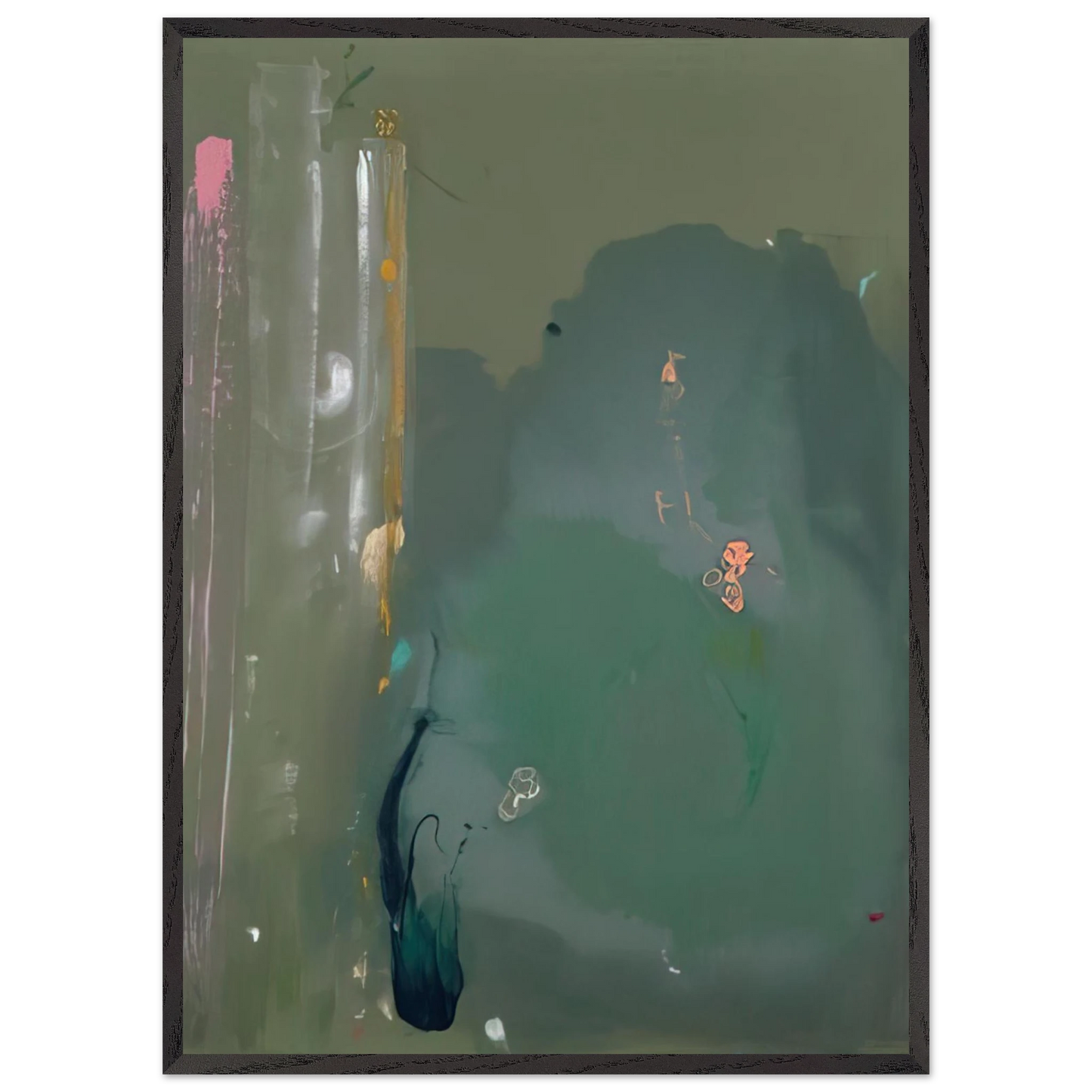 Helen Frankenthaler - CÃƒÆ’Ã‚Â´te d Argent - 1980 Wall art - 60x90 cm / 24x36 inches - Premium Wooden Framed Poster With Fine Art Paper-canvas - Wood frame