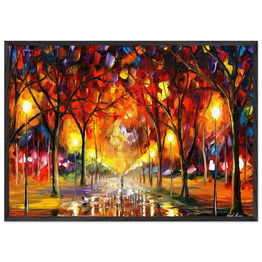 Leonid Afremov N11 - Leonid Afremov 70x100 cm / 28x40 inches Framed Art Print – Black Wooden Frame