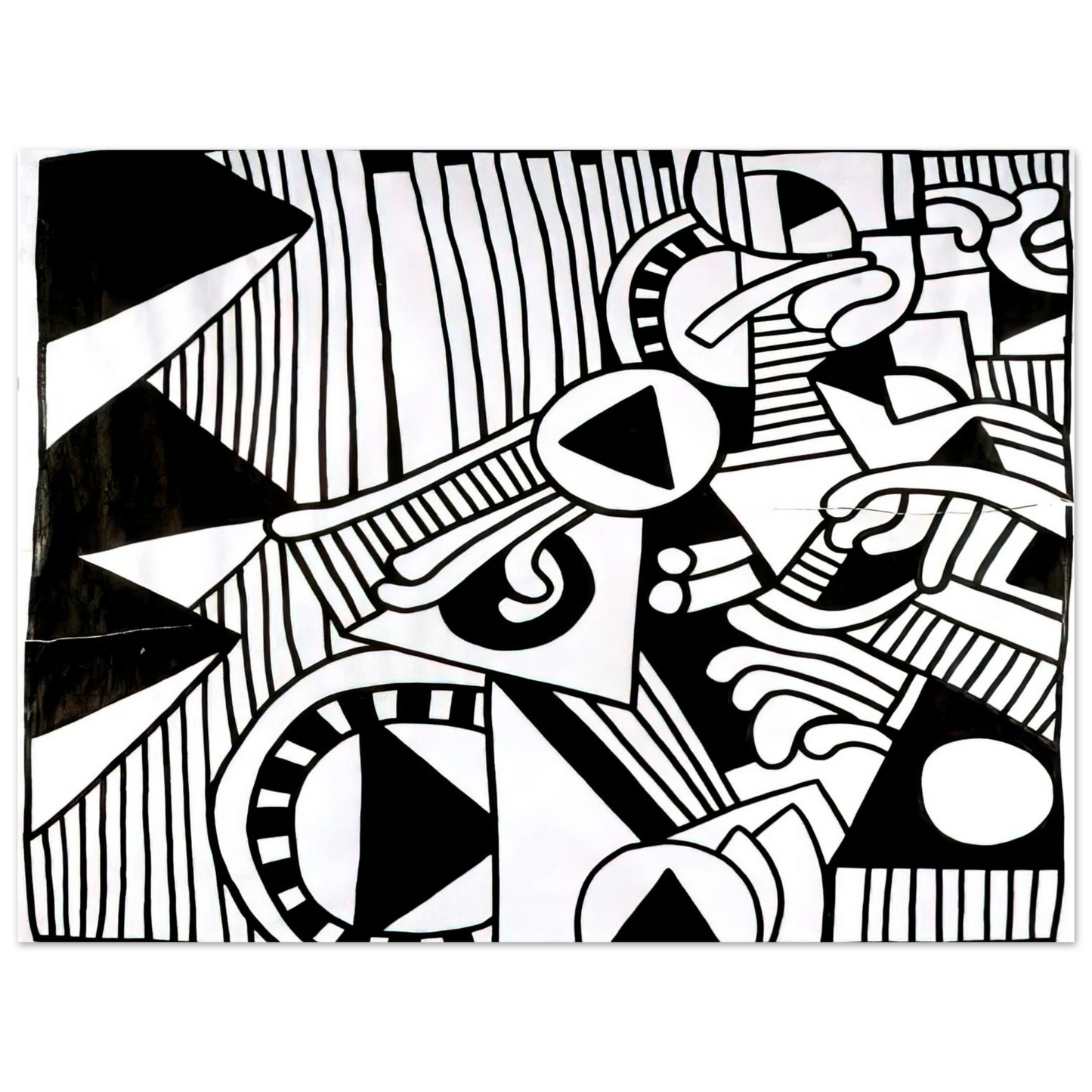 Keith Haring - UNTITLED 1978 1  75x100 cm / 30x40inches Fine Art Poster | Keith Haring Art For Sale
