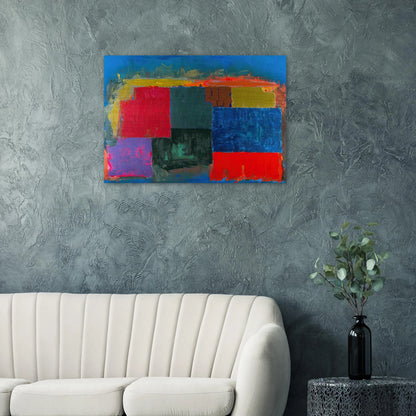 North Sound - 1979 - John Hoyland Brushed Aluminum Print - 70x100 cm / 28x40 inches | John Hoyland Aluminum Print | John Hoyland Prints