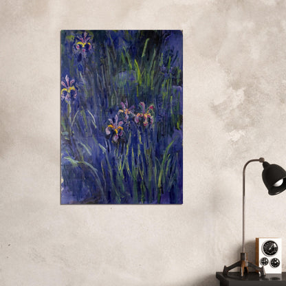 Irises 2 - claude monet Brushed Aluminum Print - 70x100 cm / 28x40 inches | claude monet Aluminum Print | claude monet Prints