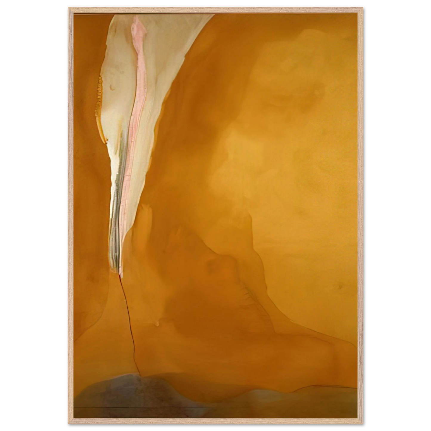 Helen Frankenthaler - Coral Wedge - 1972 Wall art - 40x40 cm / 16x16 inches - Premium Wooden Framed Poster With Fine Art Paper-canvas - White frame