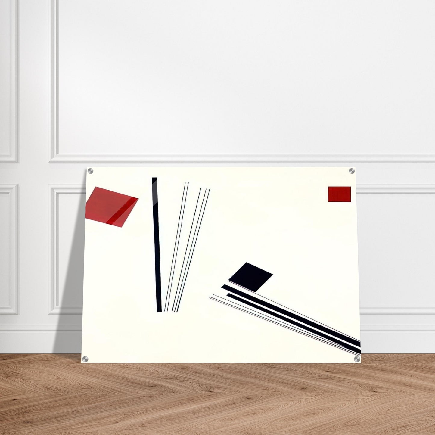 Painting in red and black - 1956 - Lygia Pape Acrylic Print - 70x100 cm / 28x40″ inches