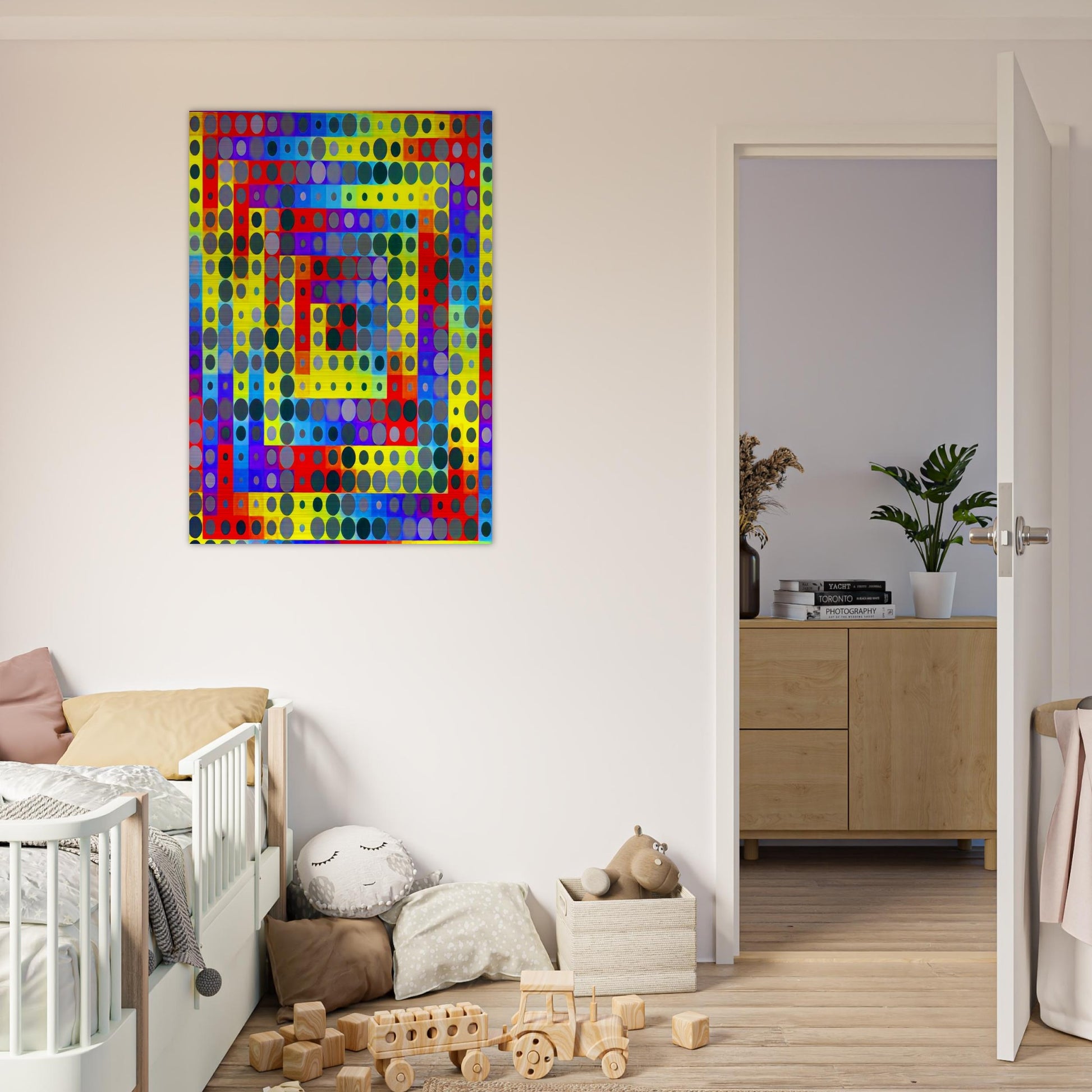 Orion Gris - 1969 - Victor Vasarely Brushed Aluminum Print - 70x100 cm / 28x40 inches | Victor Vasarely Aluminum Print | Victor Vasarely Prints
