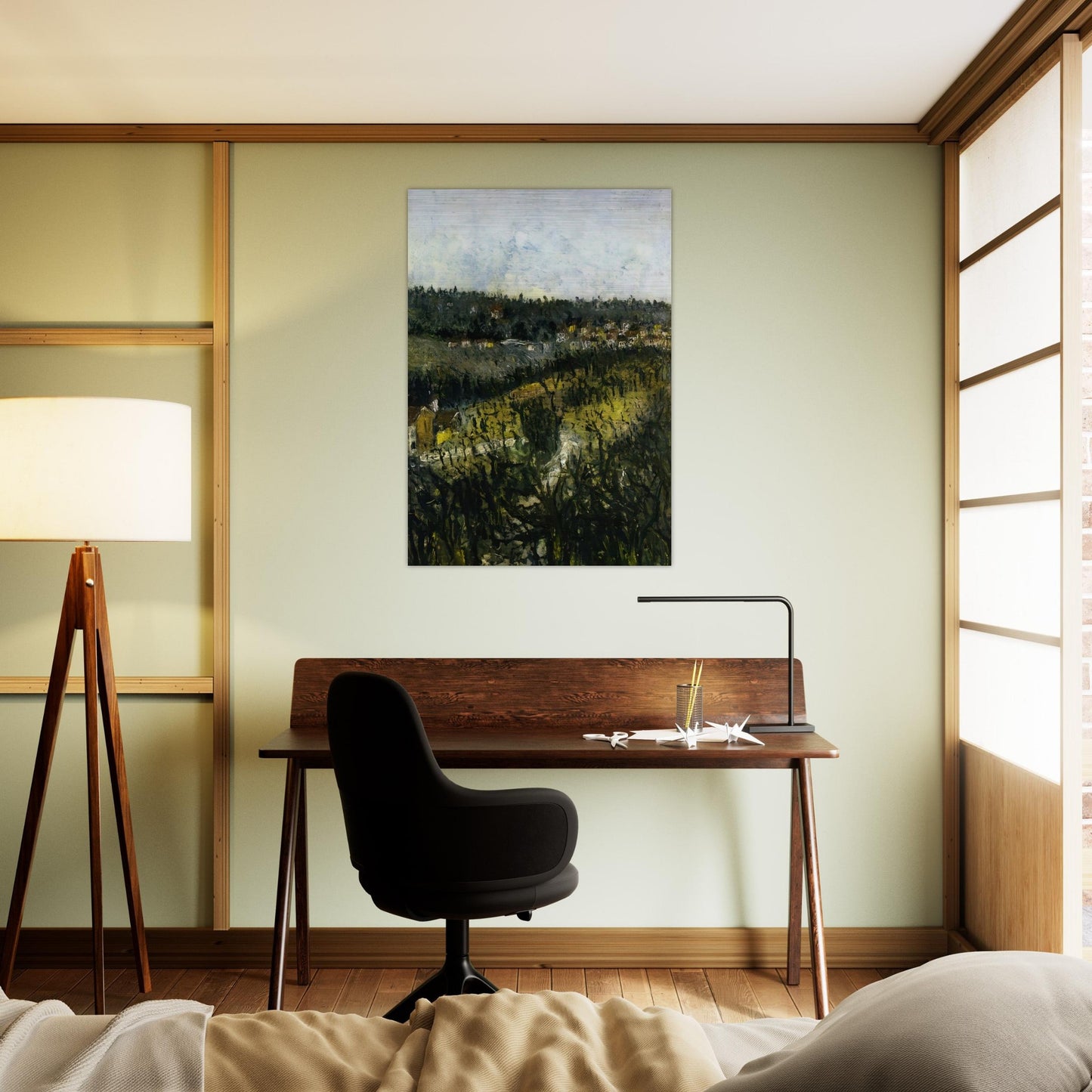 NEAR MONTMAGNY - Maurice Utrillo Brushed Aluminum Print - 70x100 cm / 28x40 inches | Maurice Utrillo Aluminum Print | Maurice Utrillo Prints