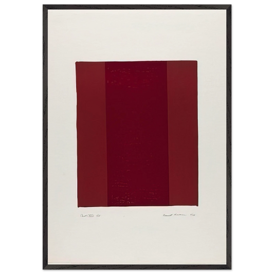 Canto XVIII - Barnett Newman 70x100 cm / 28x40 inches Framed Art Print – Black Wooden Frame