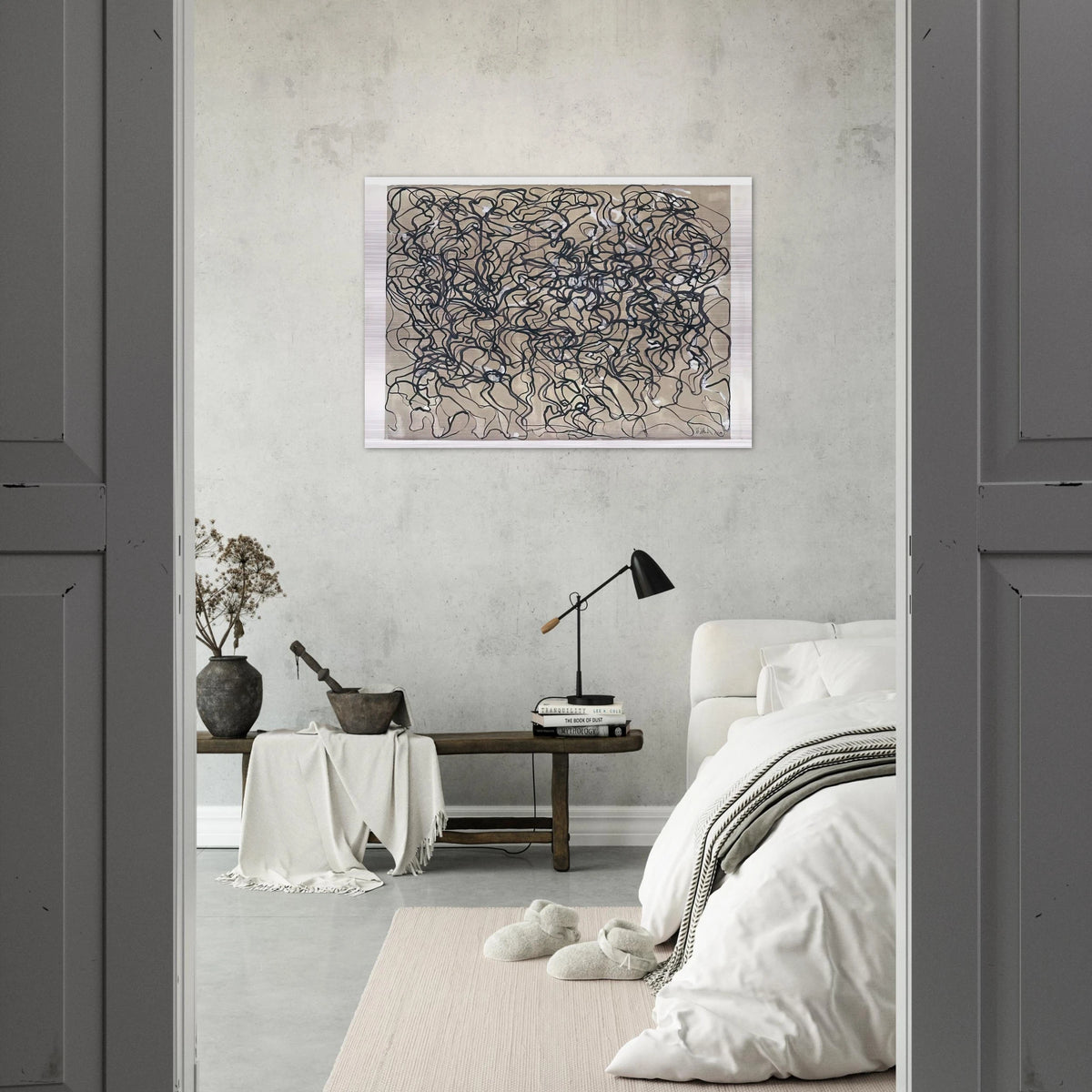 Long Letter 1 - 2009 - Brice Marden Brushed Aluminum Print - 70x100 cm / 28x40 inches | Brice Marden Aluminum Print | Brice Marden Prints