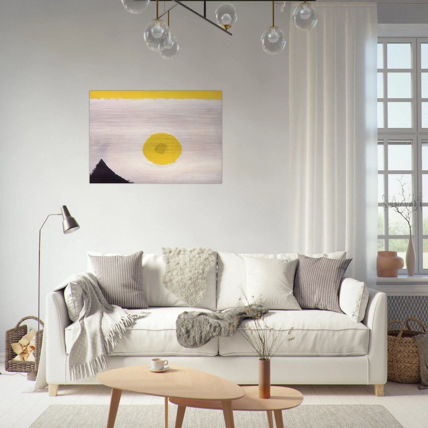 Untitled  F 60-1  - Al Held Brushed Aluminum Print - 70x100 cm / 28x40 inches | Al Held Aluminum Print | Al Held Prints