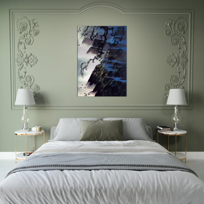 Sea Wind and Fog - Eyvind Earle Brushed Aluminum Print - 70x100 cm / 28x40 inches | Eyvind Earle Aluminum Print | Eyvind Earle Prints