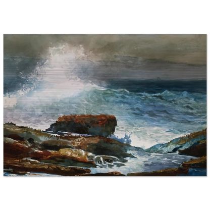 INCOMING TIDE SCARBORO MAINE - Winslow Homer Brushed Aluminum Print - 70x100 cm / 28x40 inches | Winslow Homer Aluminum Print | Winslow Homer Prints