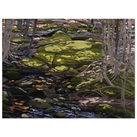 Neil Welliver - Light in Brook - Contemporary Realism  75x100 cm / 30x40inches Fine Art Poster