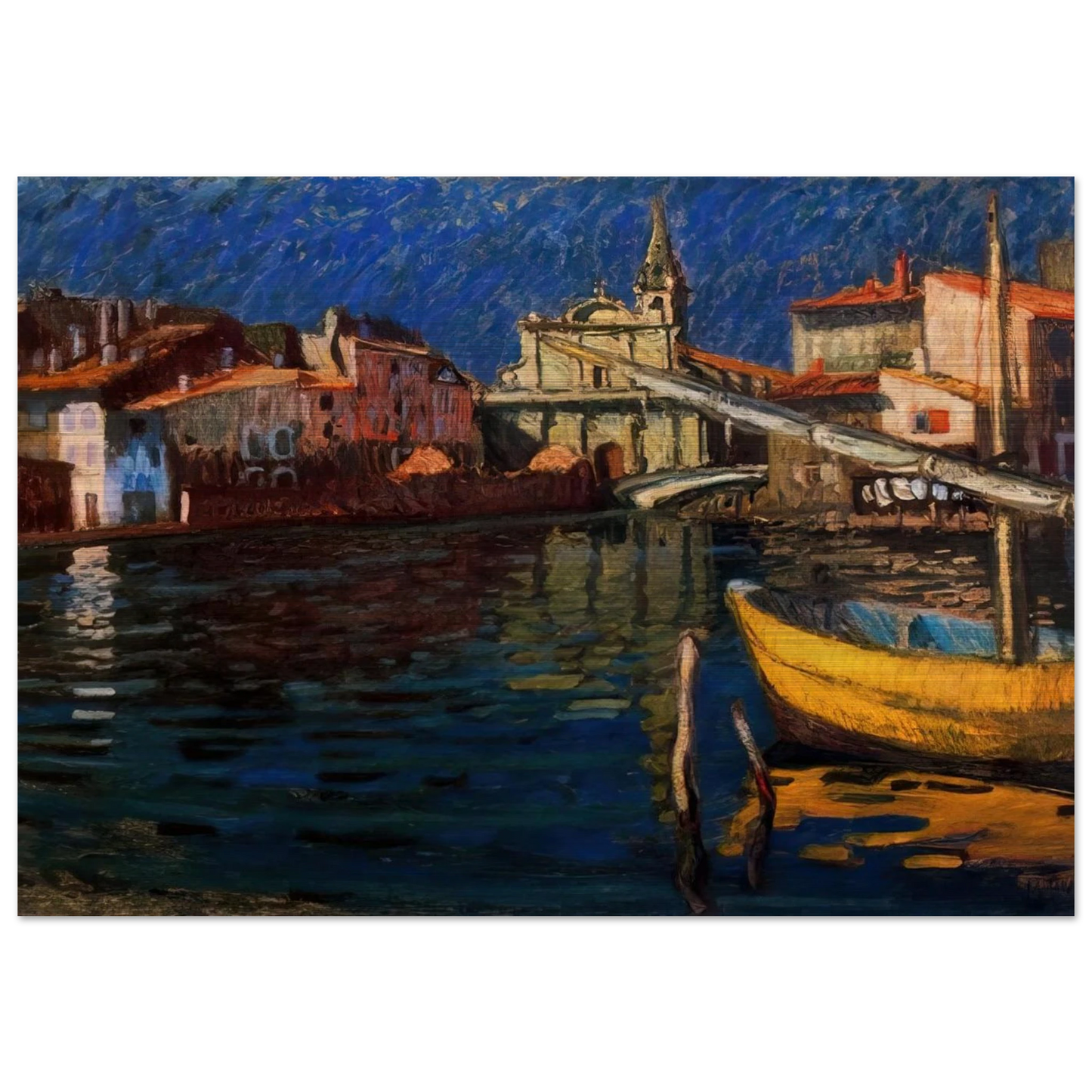 MARTIGUES - Raoul Dufy Brushed Aluminum Print - 70x100 cm / 28x40 inches | Raoul Dufy Aluminum Print | Raoul Dufy Prints
