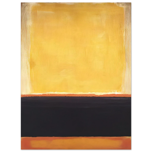 Mark Rothko - Yellow, Charcoal, Brown - 1953 Wall Art - 21x29.7 cm / 8x12" - Fine Art Poster - -