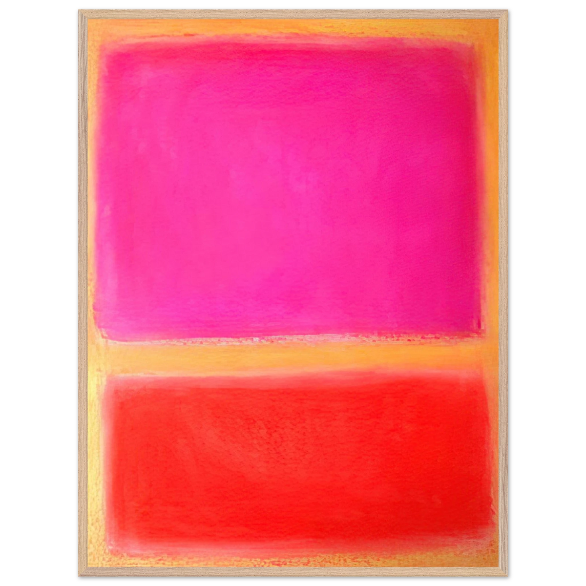 Mark Rothko - Untitled - Color Field Painting Wall Art - 30x40 cm / 12x16 inches - Premium Wooden Framed Poster With Fine Art Paper - Black frame