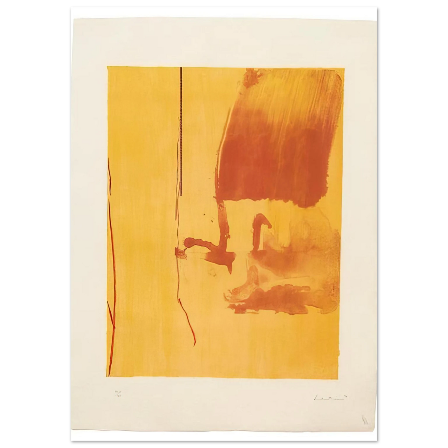 Helen Frankenthaler - Harvest - 1976 Wall art - 60x80 cm / 24x32 inches - Premium Wooden Framed Poster With Fine Art Paper-canvas - White frame