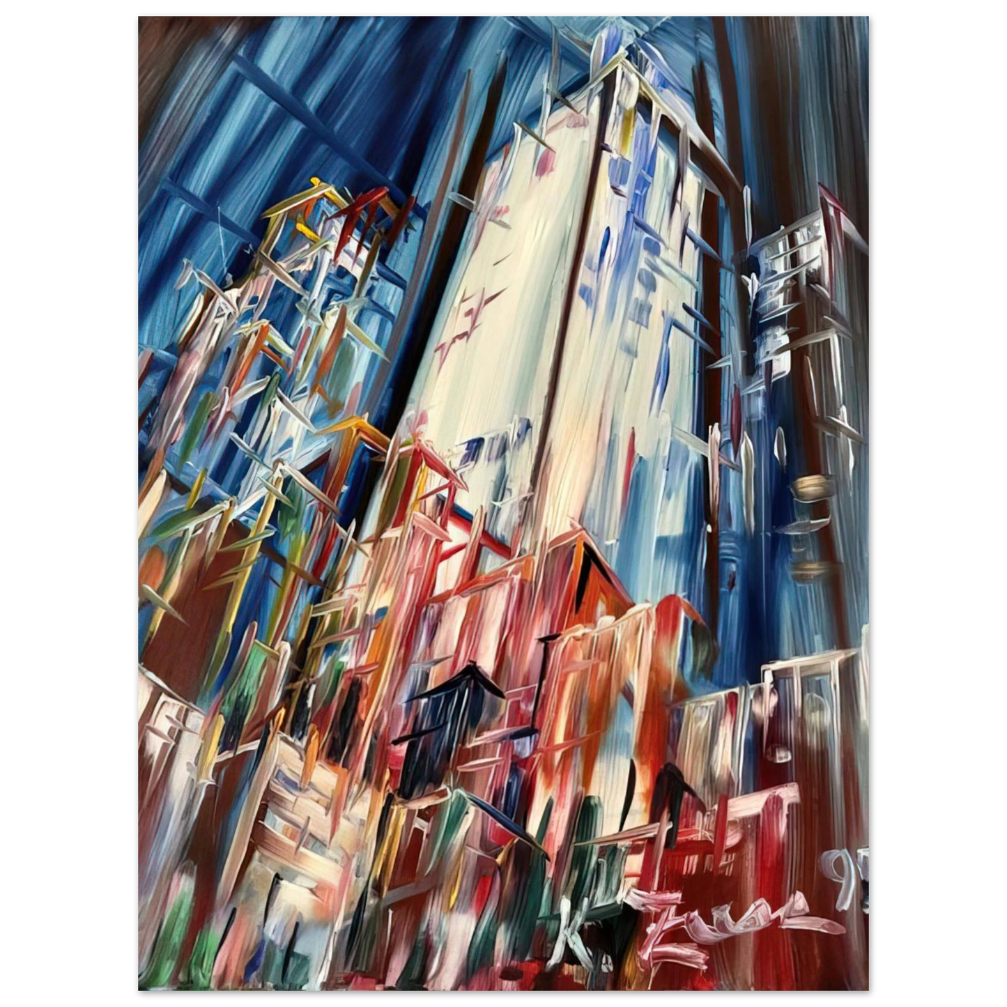 Konrad Zuse - Wolkenkratzer - 1995 Germany  75x100 cm / 30x40inches Fine Art Poster