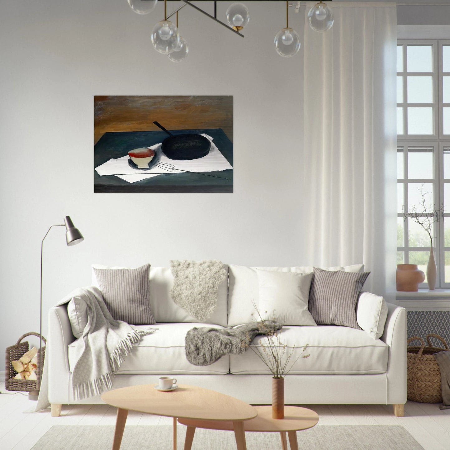 The Frying Pan - 1946 - William Scott Brushed Aluminum Print - 70x100 cm / 28x40 inches | William Scott Aluminum Print | William Scott Prints