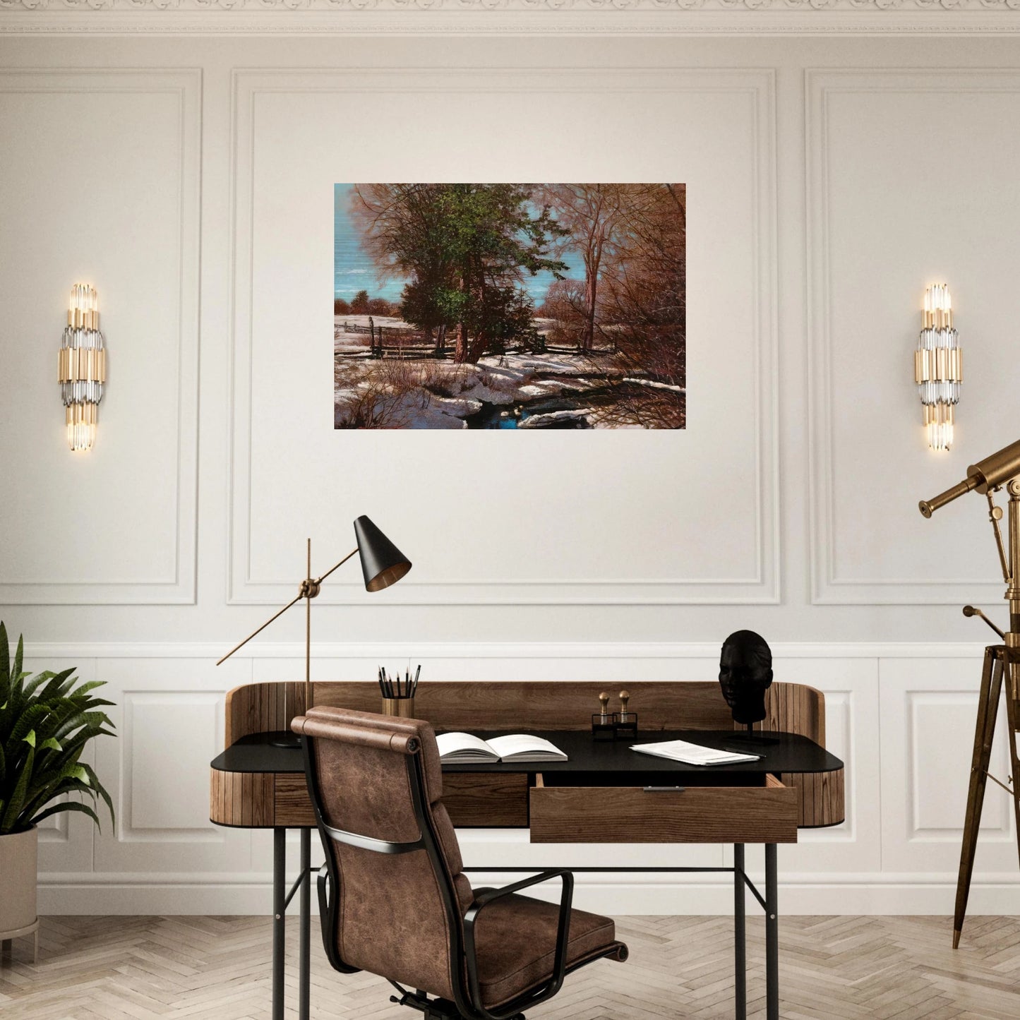 Promise of Spring - 1930 Canada - Frank Johnston Brushed Aluminum Print - 70x100 cm / 28x40 inches | Frank Johnston Aluminum Print | Frank Johnston Prints