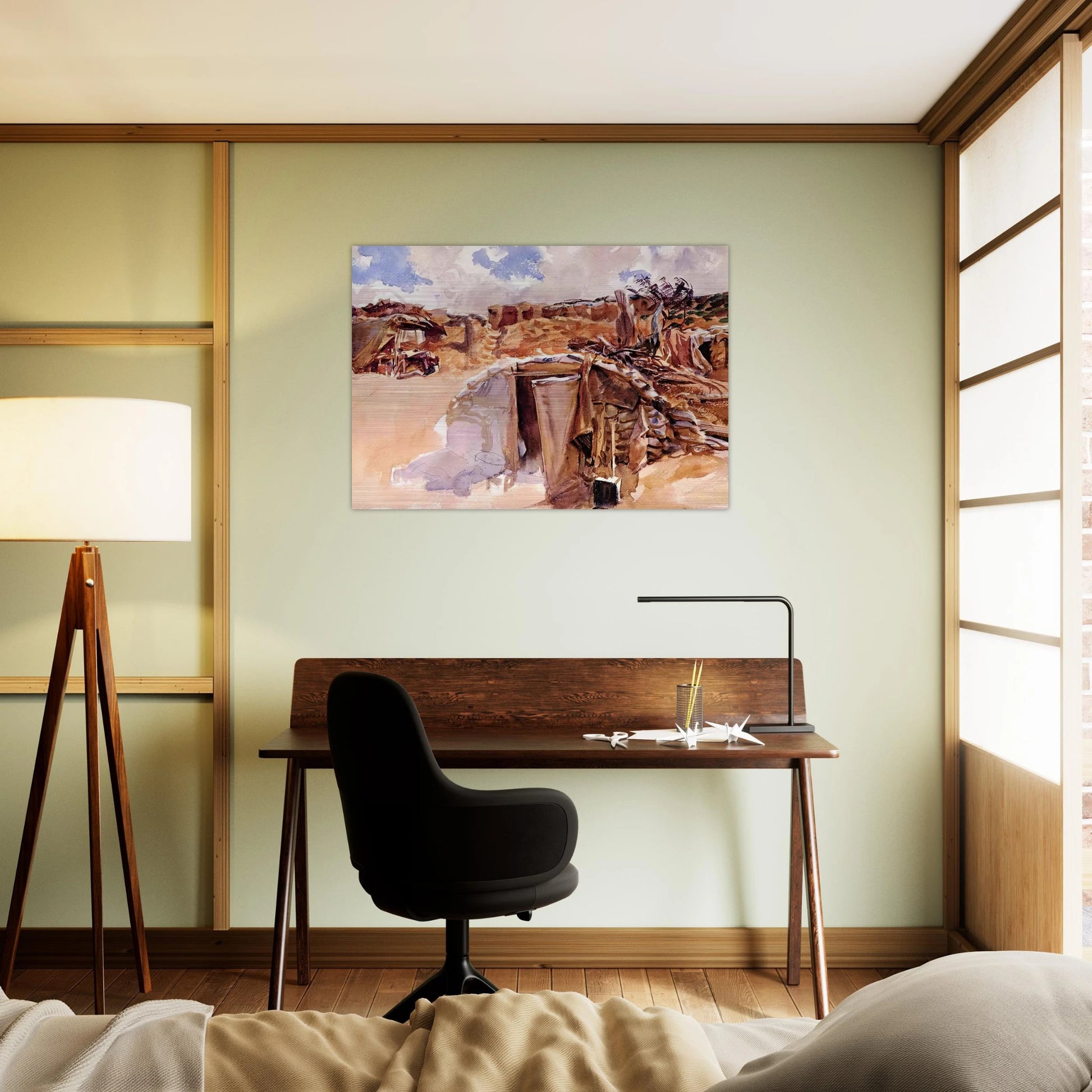 Dugout - John Singer Sargent Brushed Aluminum Print - 70x100 cm / 28x40 inches | John Singer Sargent Aluminum Print | John Singer Sargent Prints