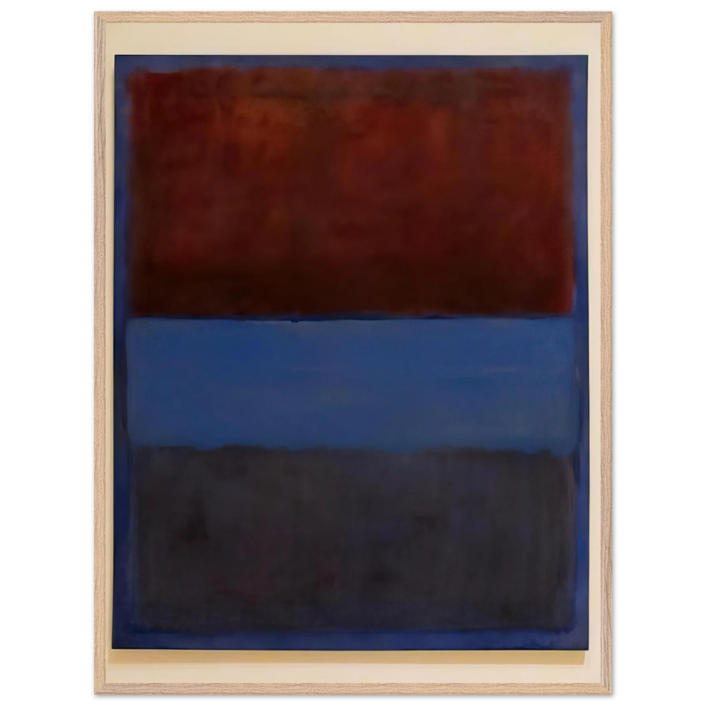 Mark Rothko - No.61 Rust and Blue - 1953 Wall Art - 60x80 cm / 24x32 inches - Fine Art Poster-canvas - -