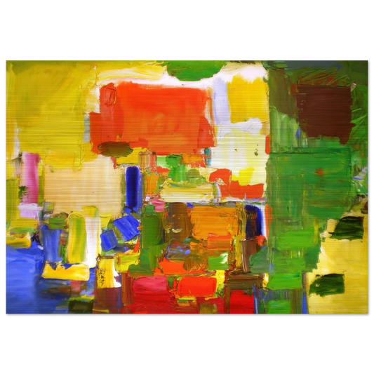August Light - Hans Hofmann Brushed Aluminum Print - 70x100 cm / 28x40 inches | Hans Hofmann Aluminum Print | Hans Hofmann Prints