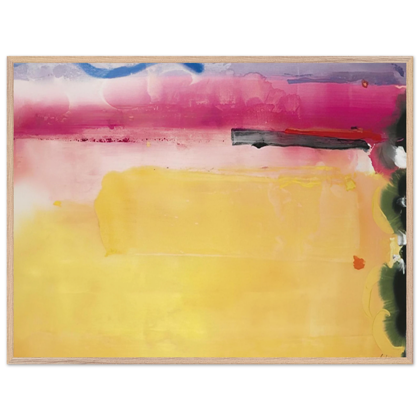 Helen Frankenthaler - Black-Eyed Susan - 1988 Wall art - 60x80 cm / 24x32 inches - Premium Wooden Framed Poster With Fine Art Paper-canvas - Black frame
