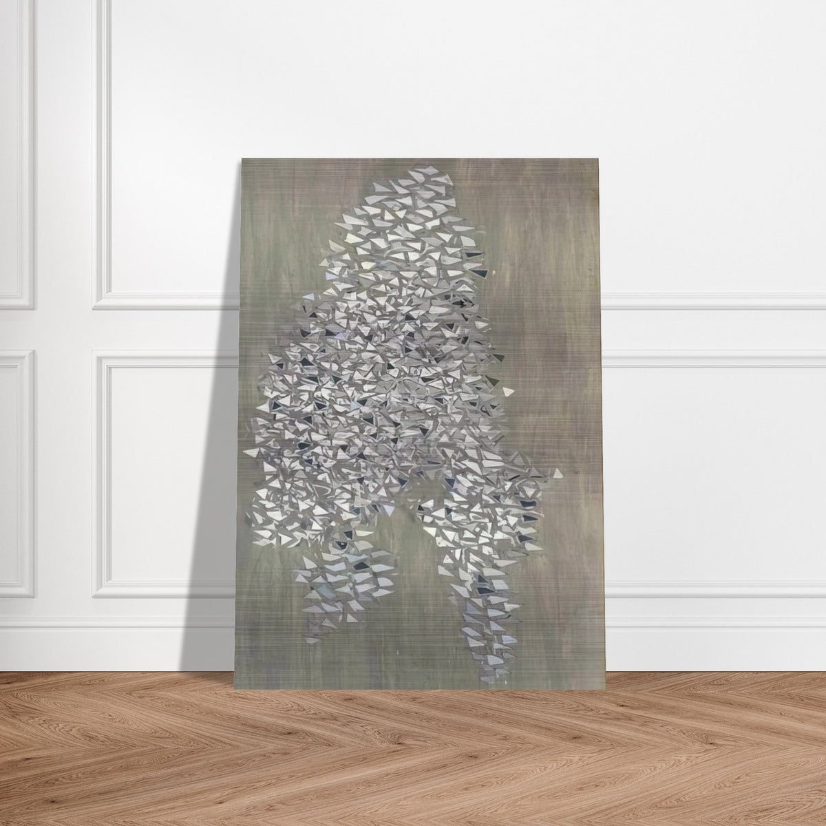 Vertical Gray - 1985 - Robert Goodnough Brushed Aluminum Print - 70x100 cm / 28x40 inches | Robert Goodnough Aluminum Print | Robert Goodnough Prints