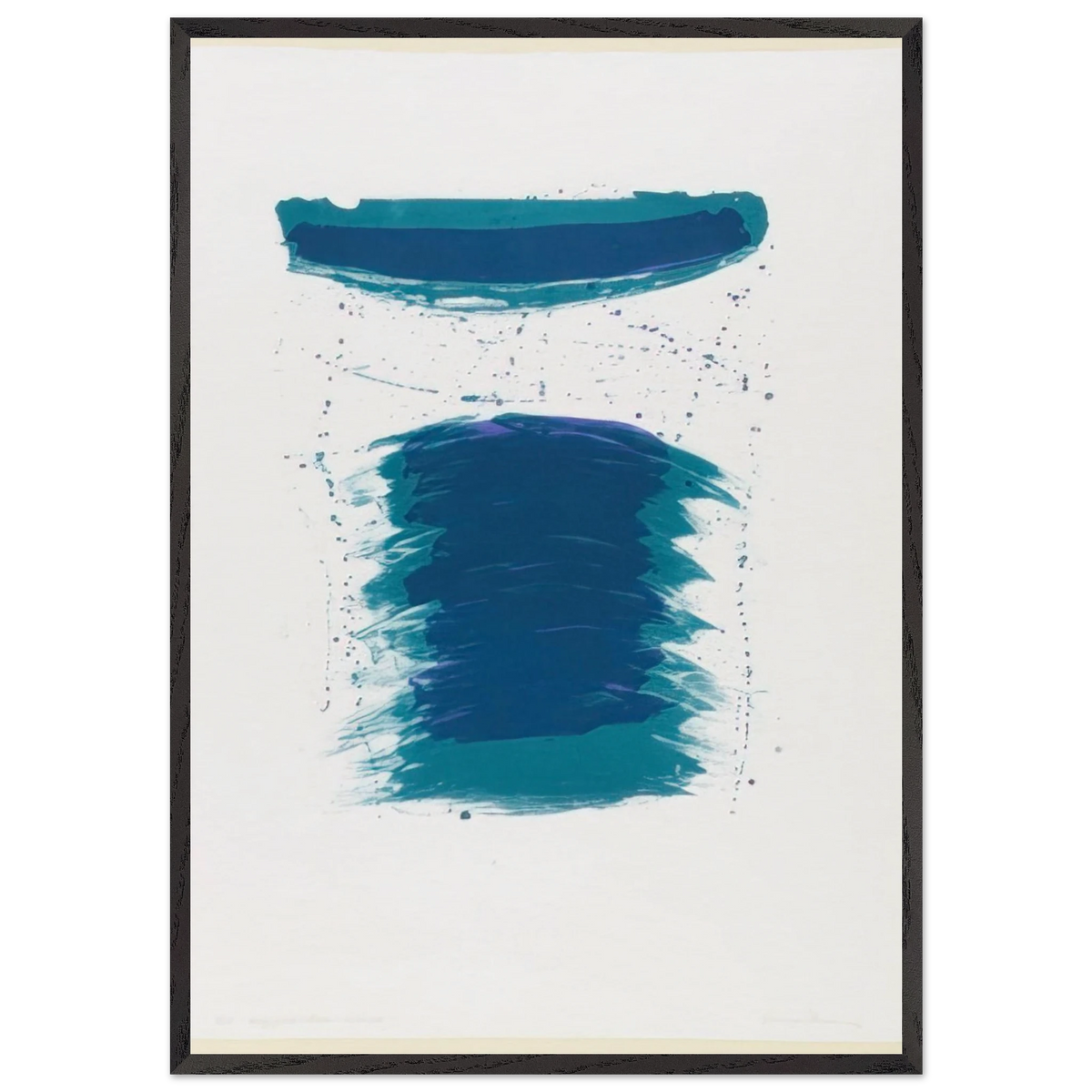 Very First Stone - Sam Francis 70x100 cm / 28x40 inches Framed Art Print – Black Wooden Frame