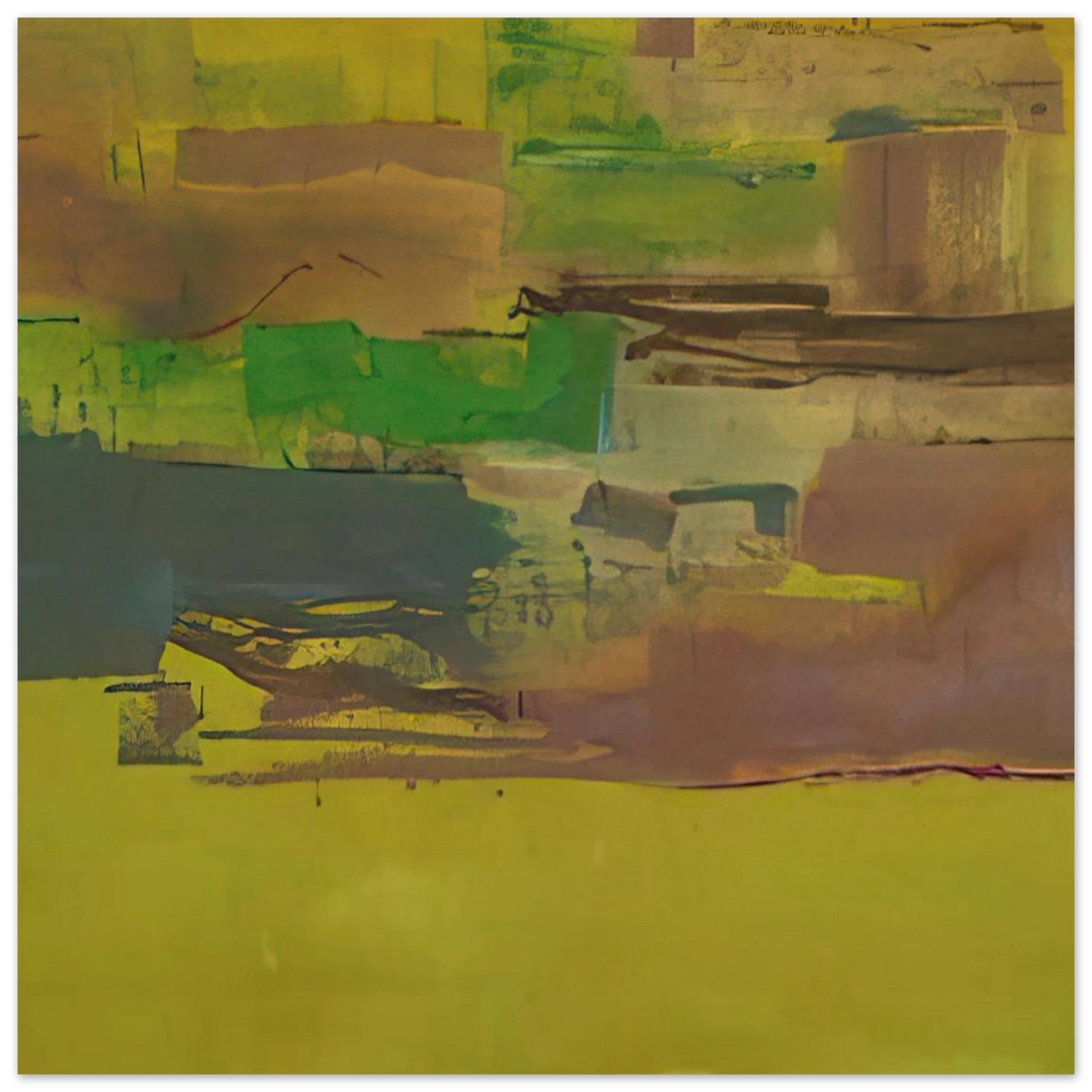 Helen Frankenthaler - August Deep - 1978 Wall art - 30x45 cm / 12x18 inches - Premium Wooden Framed Poster With Fine Art Paper-canvas - Black frame