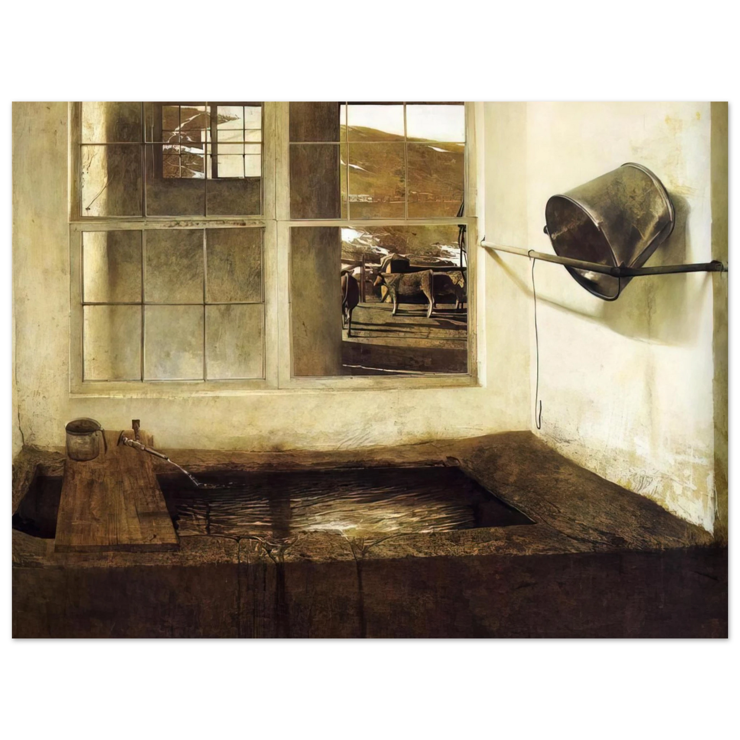 Andrew Wyeth - SPRING FED Wall Art - 60x80 cm / 24x32 inches - Fine Art Poster-canvas - -