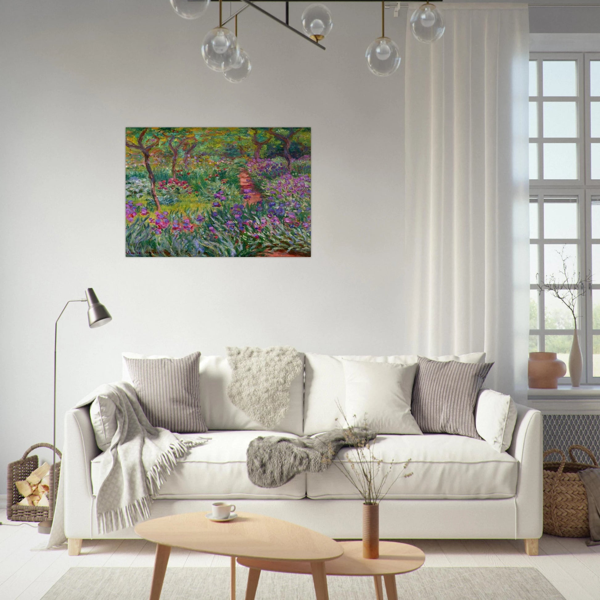 The Iris Garden at Giverny - claude monet Brushed Aluminum Print - 70x100 cm / 28x40 inches | claude monet Aluminum Print | claude monet Prints