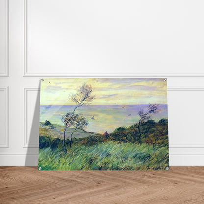 Cliffs of Varengeville, Gust of Wind - claude monet Acrylic Print - 70x100 cm / 28x40″ inches | claude monet Wall Art | claude monet Prints
