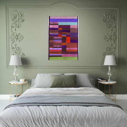 INDIVIDUALIZED ALTIMETRY OF STRIPES 1930 - Paul Klee Brushed Aluminum Print - 70x100 cm / 28x40 inches | Paul Klee Aluminum Print | Paul Klee Prints
