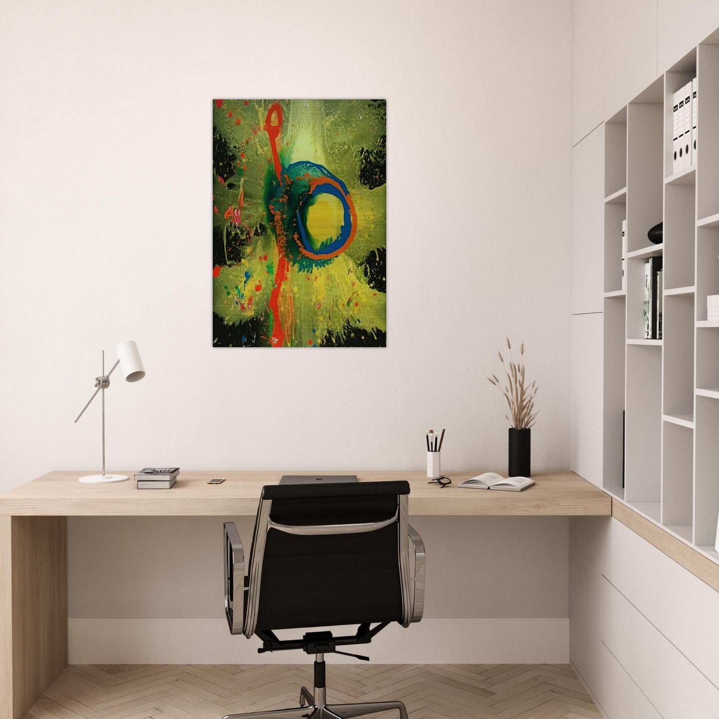 Survivor Man 17.08.08 - 2008 - John Hoyland Brushed Aluminum Print - 70x100 cm / 28x40 inches | John Hoyland Aluminum Print | John Hoyland Prints